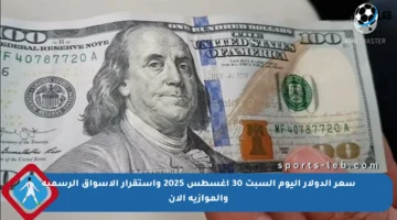 سعر الدولار اليوم السبت 30 أغسطس 2025 واستقرار الأسواق الرسمية والموازية الآن